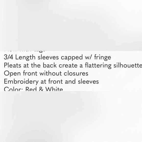 Style & Co. Global Escape Kimono, embroidered trim, tassel, 3/4  sleeve - Picture 12 of 12